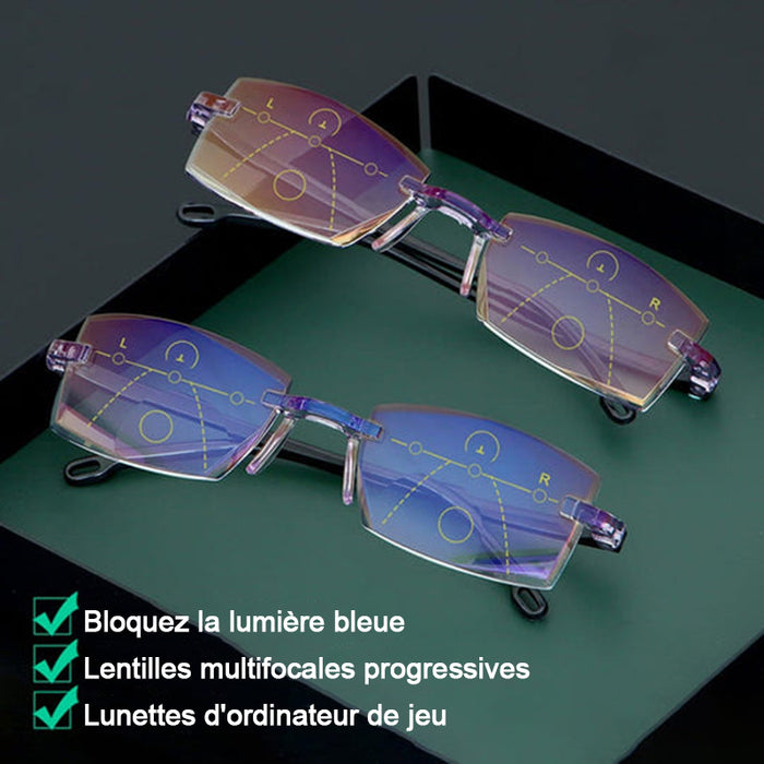 Lunettes de Lecture Multifocales Anti-lumière Bleue