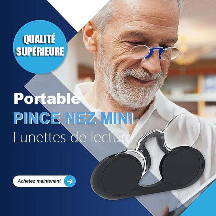 Lunettes de lecture portables avec mini pince-nez