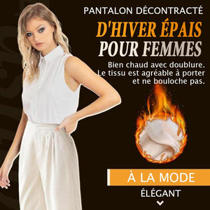 Pantalon décontracté d'hiver épais pour femmes