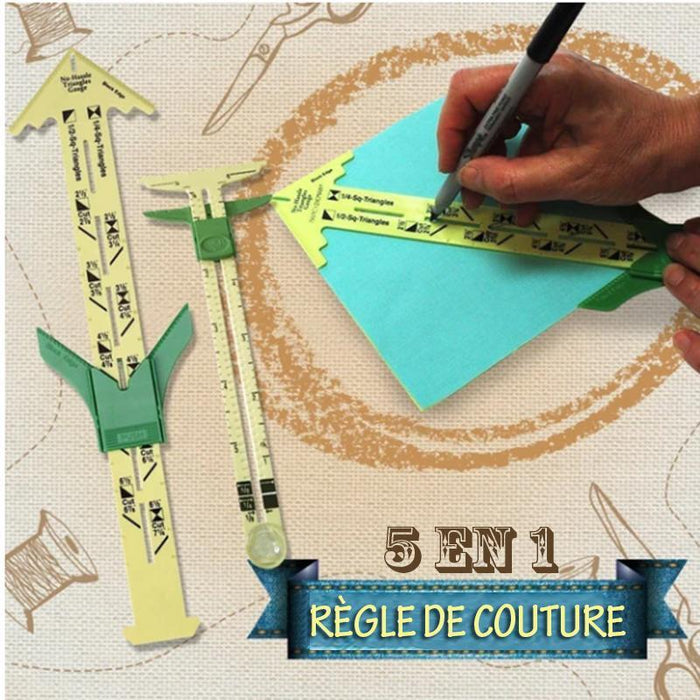 Règle de couture 5 en 1