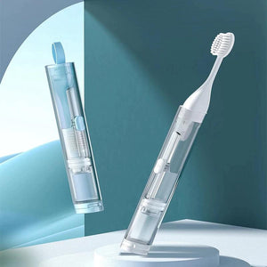 Brosse à dents pliante portable peut contenir du dentifrice