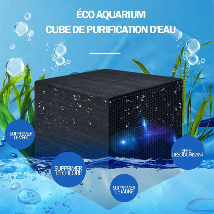 Cube de purification d'eau éco-aquarium