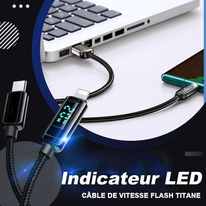 Câble de données de charge rapide avec Indicateur LED