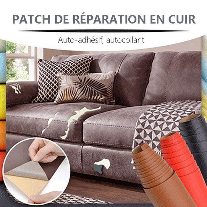 Patch auto-adhésif pour les réparations du cuir