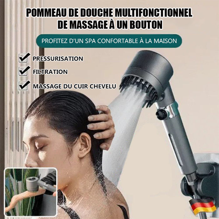 Pommeau de douche multifonctionnel de massage à un bouton