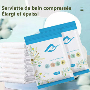 Serviette de bain compressée