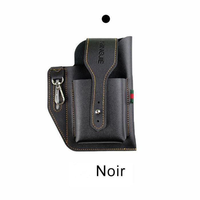 Pochette de ceinture de téléphone portable en PU(avec porte-clés)