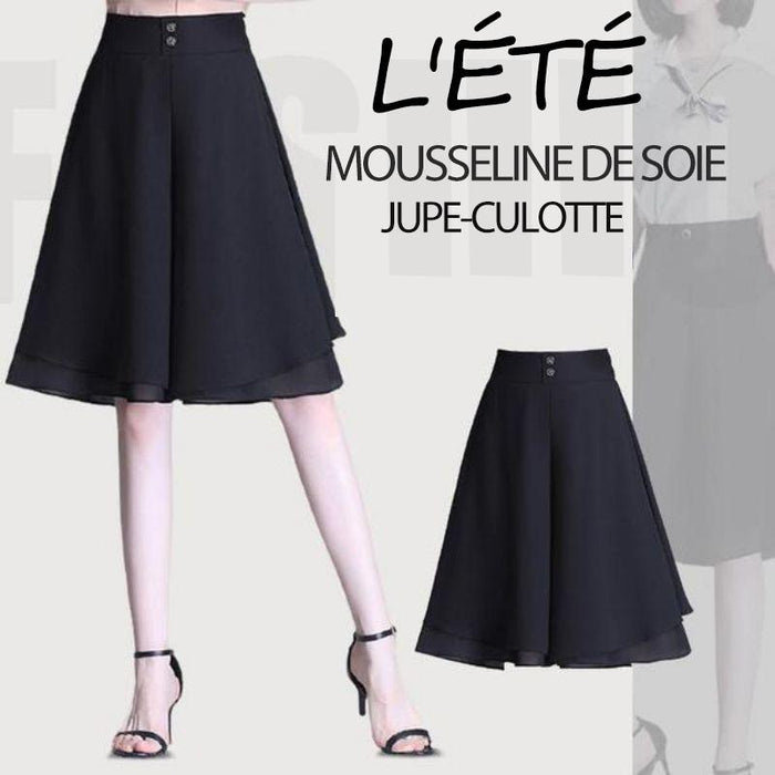 Jupe-culotte ample en mousseline d'été