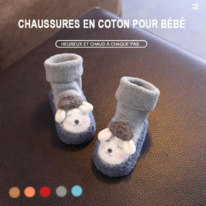 Chaussures en coton en peluche de dessin animé pour bébé