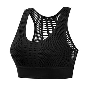 Gilet soutien-gorge de sport en maille respirante