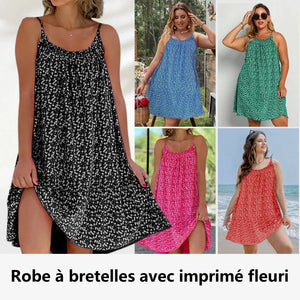 Robe à bretelles avec imprimé fleuri