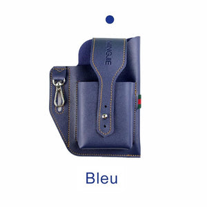 Pochette de ceinture de téléphone portable en PU(avec porte-clés)