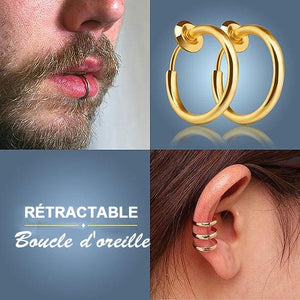 Boucles d'oreilles septum sans piercing (2 paires)