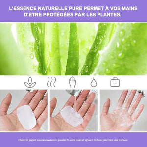 Papier de lavage des mains portable