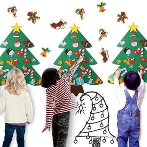 Arbre de Noël en Feutre Bricolage (Meilleur Cadeau Pour Enfants)