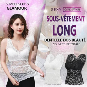 Maillot de corps long en dentelle