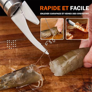 Épluchage rapide de crevettes multifonctionnel