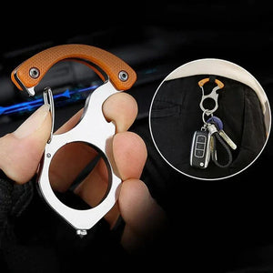 Porte-clés multifonctionnel de voiture crochet auto-protection