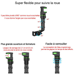 Support de téléphone multifonctionnel pour rétroviseur