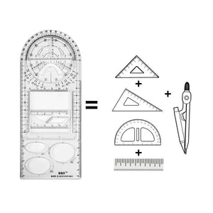 Règle géométrique multifonctionnelle