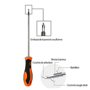 Crochet multifonctionnel de nettoyage de pneu de voiture