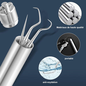 Outils de nettoyage des dents en acier inoxydable