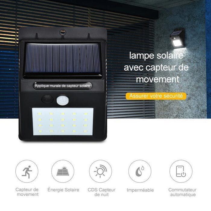 20 LED Lampes Solaires Extérieures