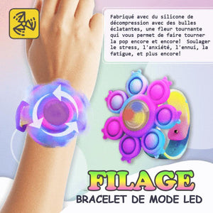 Bracelet à bulles tournante