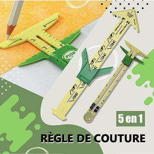 Règle de couture 5 en 1