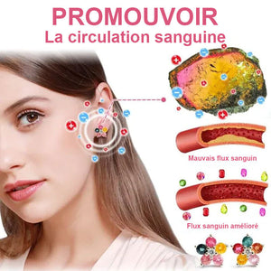 Boucles d'oreilles lymphatique infrarouge Tourmaline