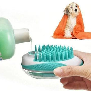 Bain pour animaux de compagnie et brosse de massage