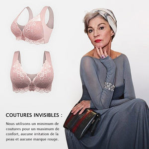 Soutien-gorge push-up boucle avant sans couture