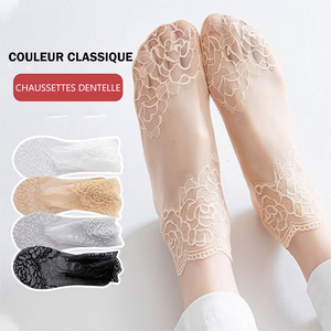 Chaussettes de dentelle à la mode pour femmes (3 paires)