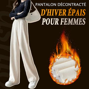 Pantalon décontracté d'hiver épais pour femmes