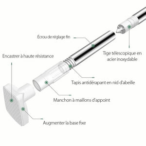 TIGE D'ETENDOIR À LINGE TÉLESCOPIQUE MULTIFUNCTIONNEL