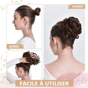 Effet pelucheux Chignon de cheveux à la mode