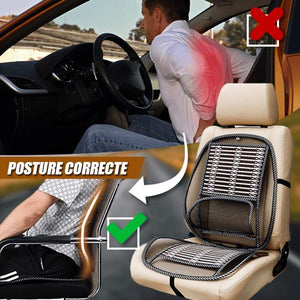 Coussin de siège de voiture ergonomique en bambou