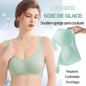 Soutien-gorge sans couture ultra fin en soie glacée