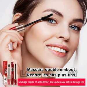 Mascara à double brosse épaississant et allongeant- Achetez 1 obtenez 1 gratuitement (2 pièces)