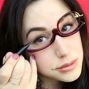 Lunettes de lecture de maquillage loupe rotative