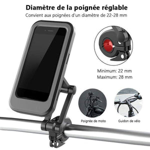 Support de téléphone portable étanche et antichoc pour vélos et motos