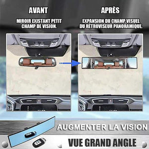 Rétroviseur incurvé à grand champ de vision