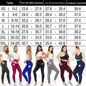 Leggings de sport extensible taille haute avec poches