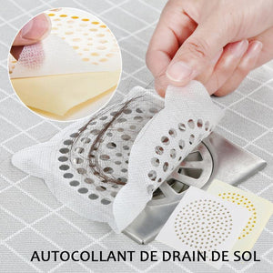 Autocollant de drain de plancher de filtre Réutilisable