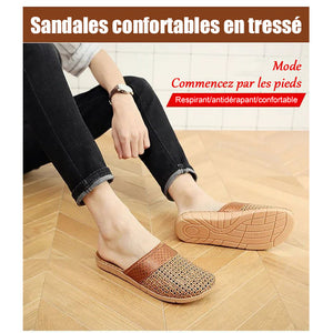 Sandales confortables en tressé