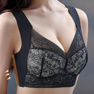 Soutien-gorge dentelle fleurie sans couture