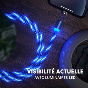 Câble de charge USB magnétique 3 en 1 LED