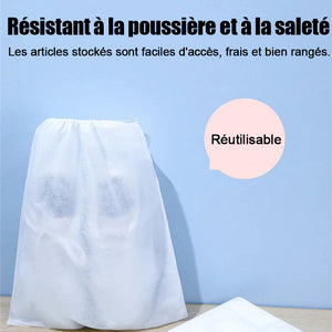 Sac de rangement sac à chaussures non tissé avec cordon