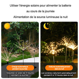 Lampes LED Feu d'artifice Solaire