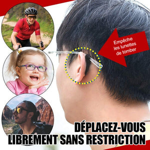 Clips d'oreilles antidérapants pour lunettes (3 paires)